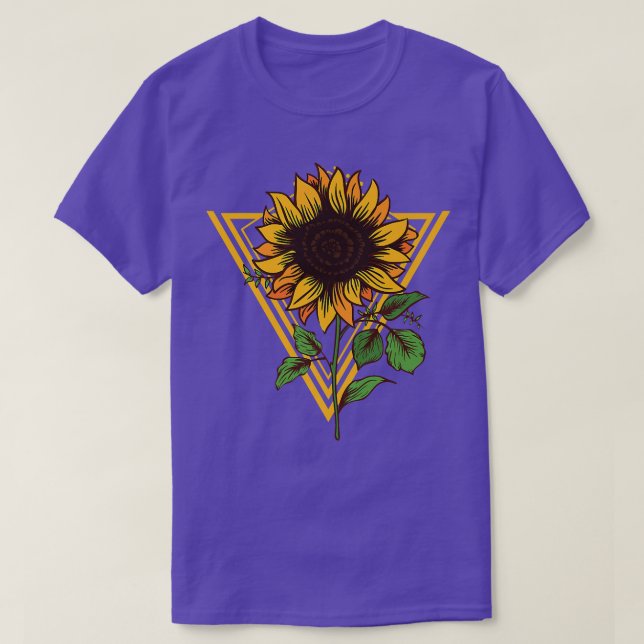 Camiseta Triángulo Forma Geométrica Giro girasol Gard (Diseño del anverso)