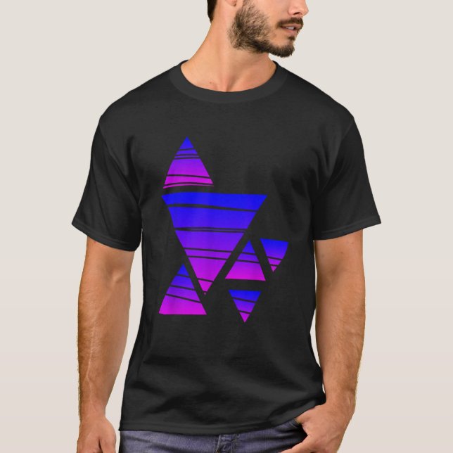 Camiseta Triángulo Formas Geométricas Colores tee (Anverso)