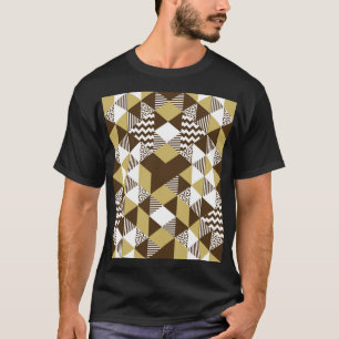 Camiseta Triángulo impecable: moda geométrica de oro.