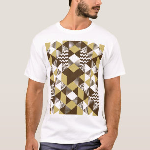 Camiseta Triángulo impecable: moda geométrica de oro.