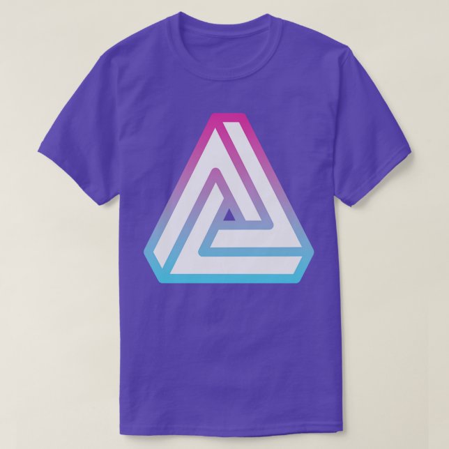 Camiseta Triángulo imposible de Penrose 3D (Diseño del anverso)