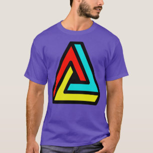 Camiseta Triángulo imposible de penrose 3D 1
