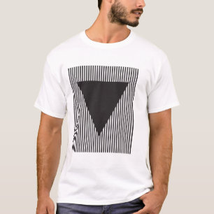 Camiseta Triángulo Invertido en Campo Rayado