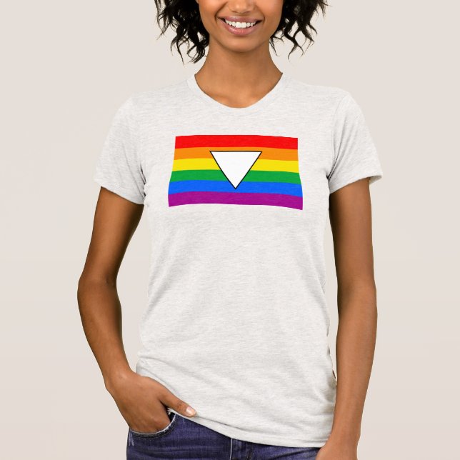 Camiseta Triángulo LGBTQ+ y orgullo arcoiris (Anverso)
