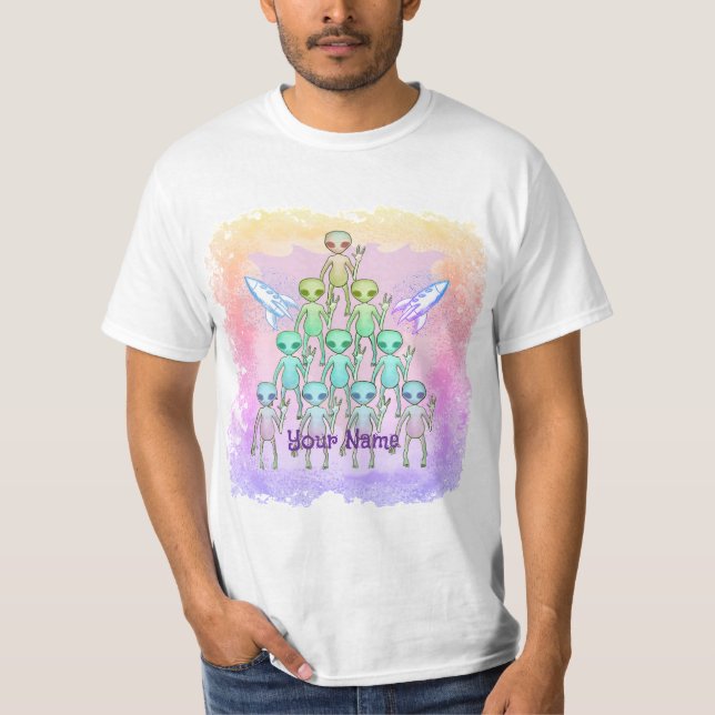Camiseta Triángulo Rosa alienígena (Anverso)
