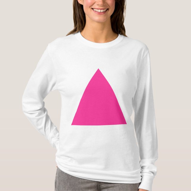 Camiseta Triángulo - Rosa caliente (Anverso)