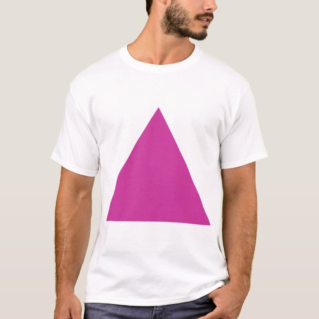 Camiseta Triángulo - Rosa profundo (Anverso)