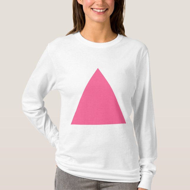 Camiseta Triángulo - Rosa profundo (Anverso)