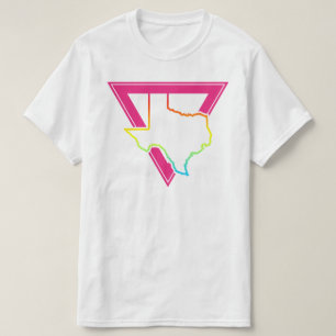 Camiseta triángulo rosa texas