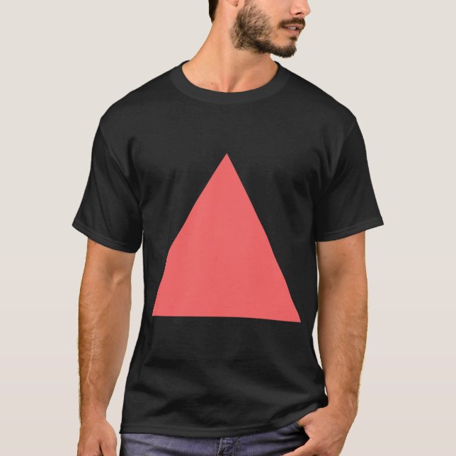 Camiseta Triángulo - Rosa tropical (Anverso)