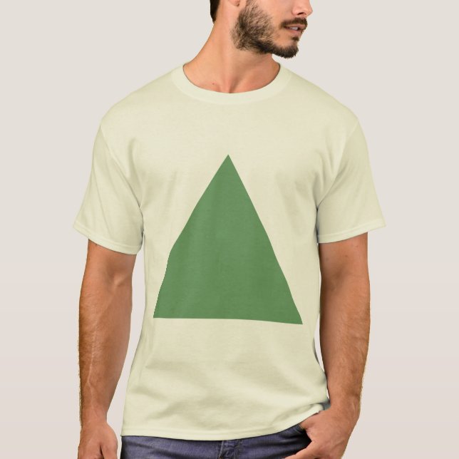 Camiseta Triángulo - Verde del ejército (Anverso)