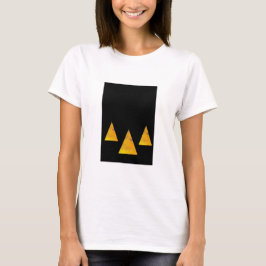 Camiseta Triángulos amarillos abstractos en negro