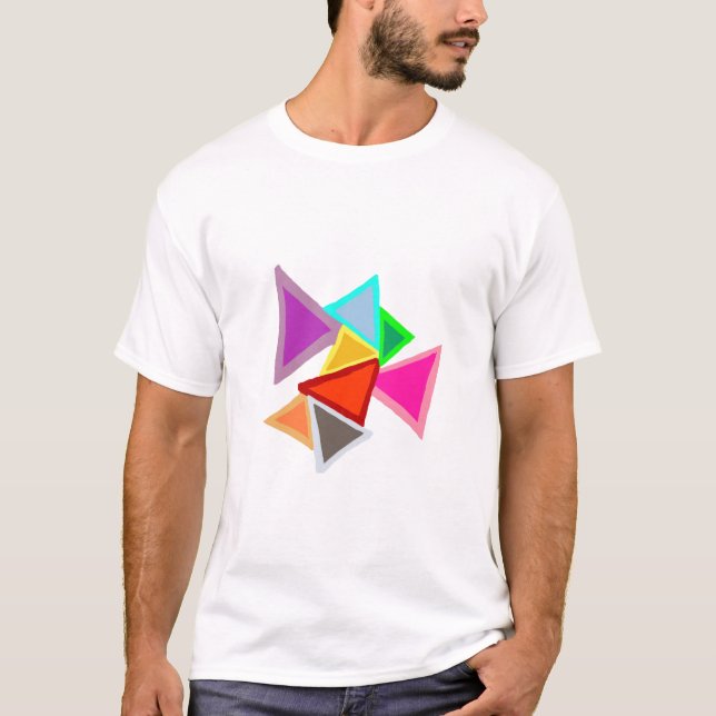Camiseta Triángulos Coloridos  (Anverso)