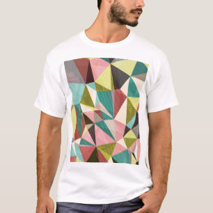 Camiseta Triángulos Coloridos, Formas Geométricas Abstracta