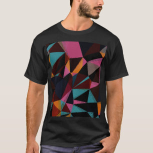 Camiseta Triángulos Coloridos Resumen Fondo Geométrico.