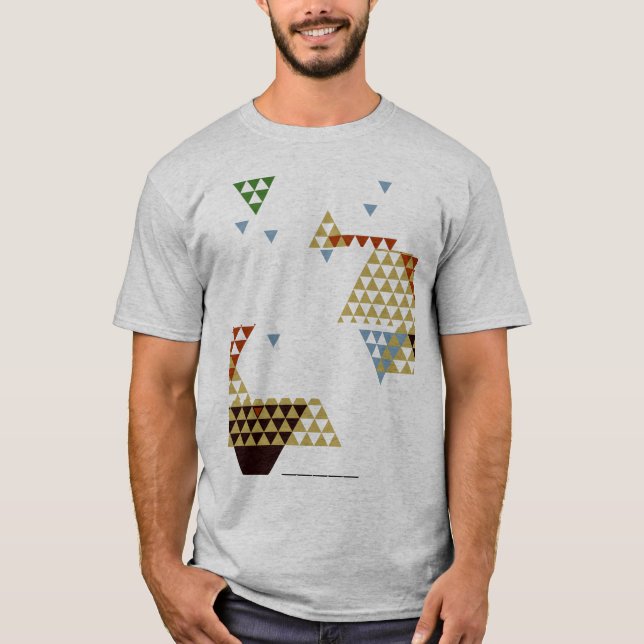 Camiseta Triángulos geométricos modernos y formas abstracta (Anverso)
