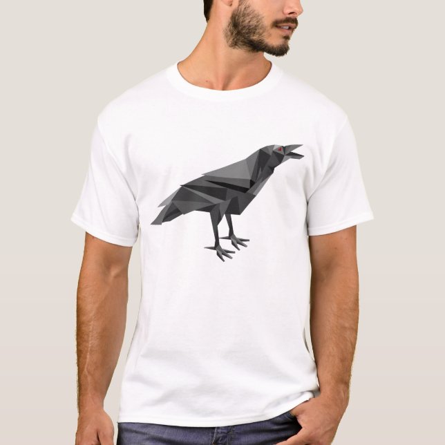 Camiseta Triángulos Gris Gris Geométricos Raven (Anverso)