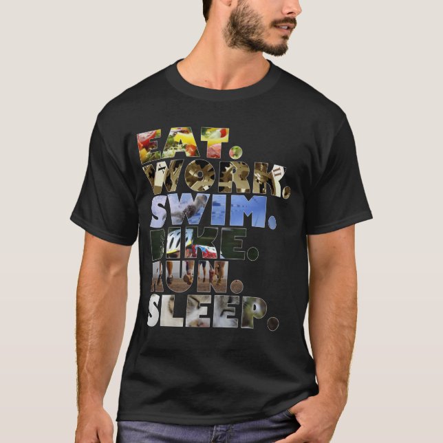 Camiseta Triathlete come vida de cada día del sueño del (Anverso)