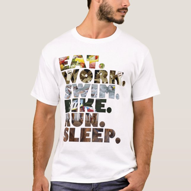 Camiseta Triathlete come vida de cada día del sueño del (Anverso)