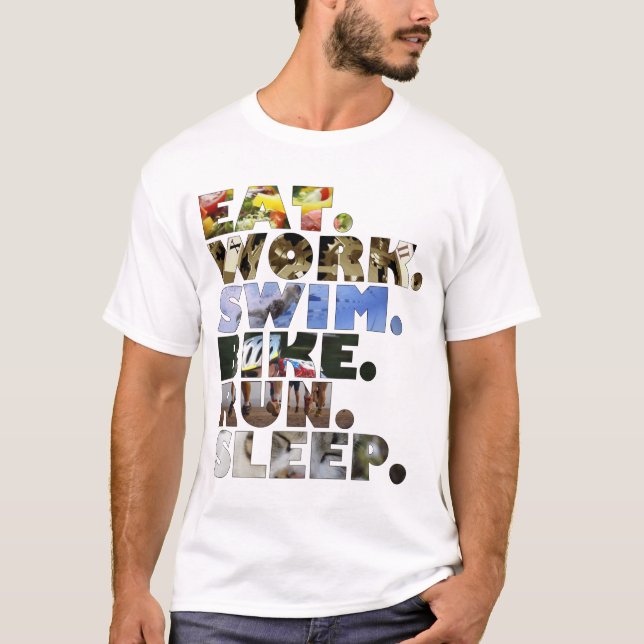 Camiseta Triathlete come vida de cada día del sueño del (Anverso)