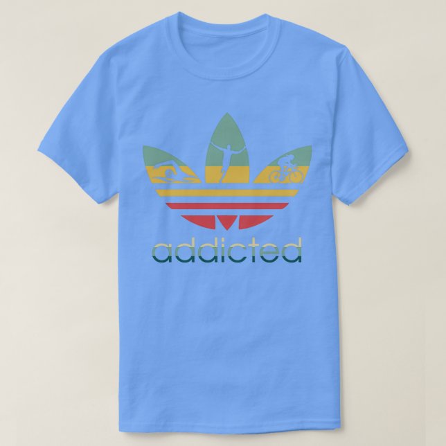 Camiseta Triathlon addicted vintage (Diseño del anverso)