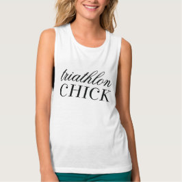 Camiseta Triathlon Chick Tank Black