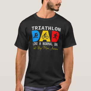 Camiseta Triathlon Dad Love To Run Bike and Swim Triathlon