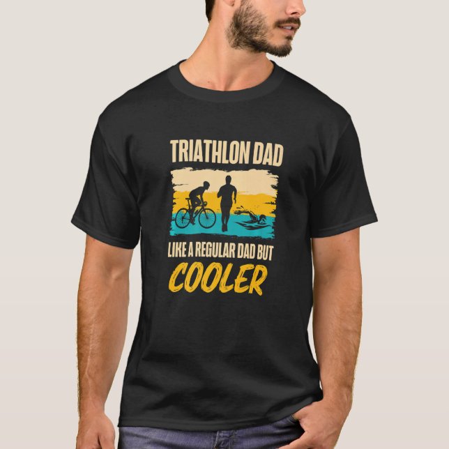 Camiseta Triathlon Dad Swim Bike Run Triathlon Dad (Anverso)