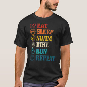 Camiseta Triathlon Eat Sleep Swike Run Repetir Triatlet