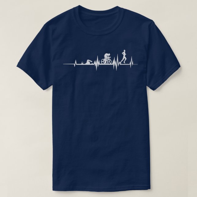 Camiseta Triathlon Heartbeat Natación Ciclo de natación Atl (Diseño del anverso)