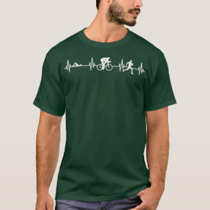 Camiseta Triathlon Heartbeat Triathlon Gift Idea Triathlon