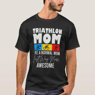 Camiseta Triathlon Mamá ama correr Triatlón en bicicleta y 