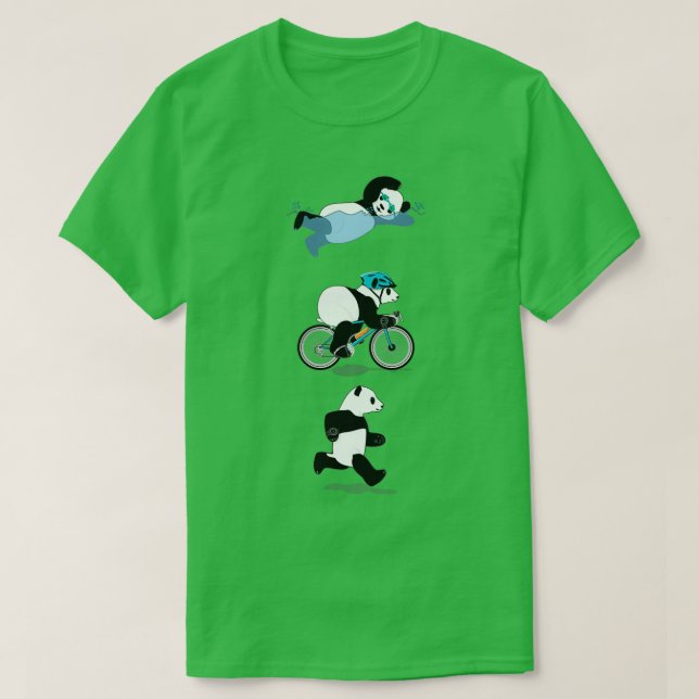 Camiseta Triathlon Panda Blue Classic TShirt (Diseño del anverso)