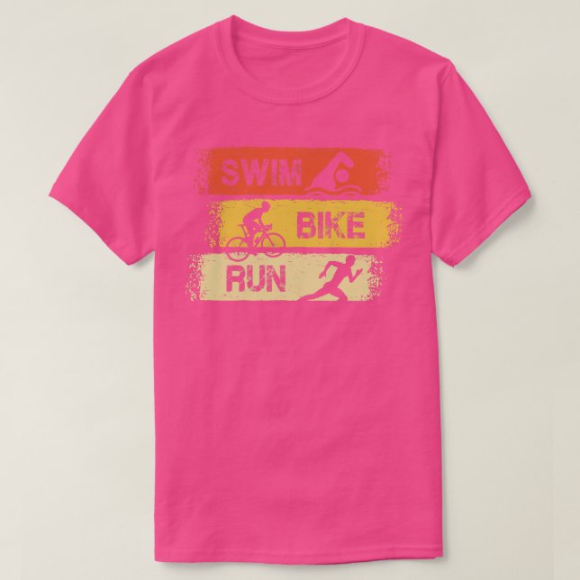 Camiseta Triathlon Swim Bike Run (Diseño del anverso)