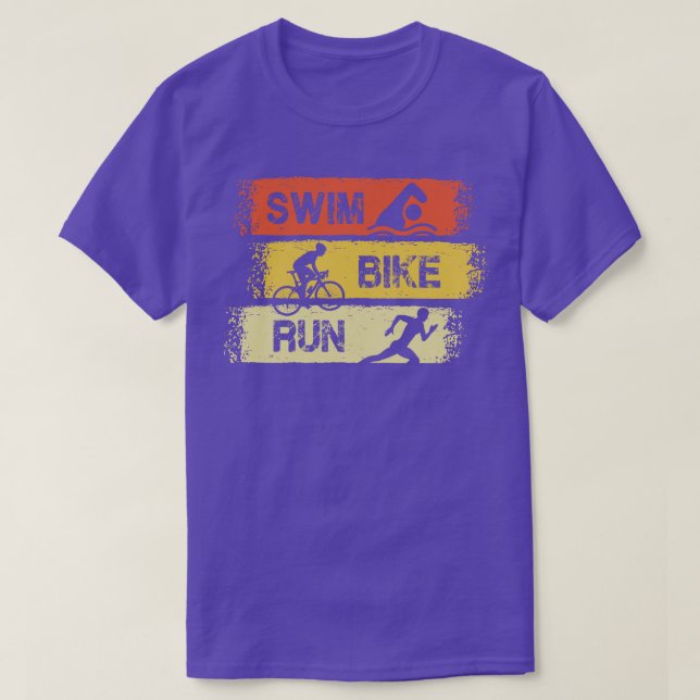Camiseta Triathlon Swim Bike Run (Diseño del anverso)