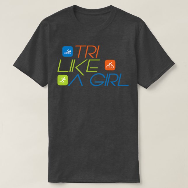 Camiseta Triathlon TRI Like A Chica Triatlete 2 (Diseño del anverso)