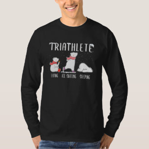 Camiseta Triatleta Comer Patinaje Sobre Hielo Oso Polar Inv