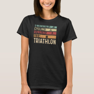 Camiseta Triatleta de Ciclismo de Natación Corriendo Cervez