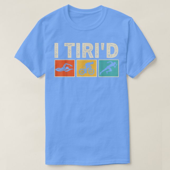 Camiseta Triatleta de ciclista triatlón divertida (Diseño del anverso)