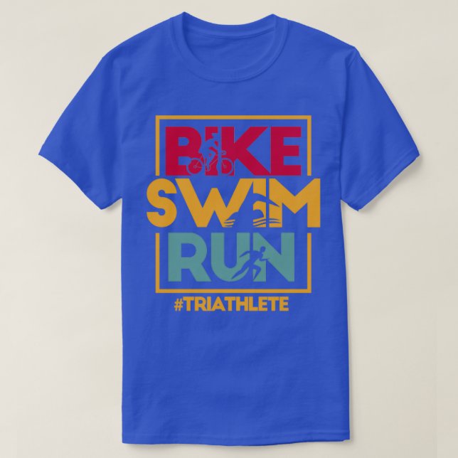 Camiseta Triatleta de natación en bicicleta (Diseño del anverso)