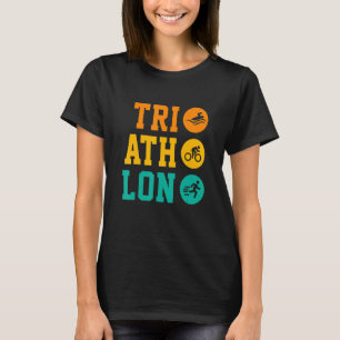 Camiseta Triatleta de natación en bicicleta de correr gráfi