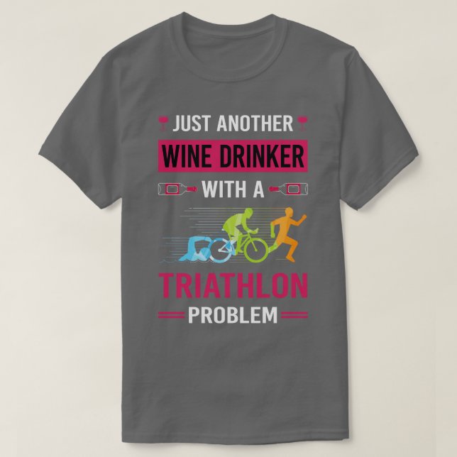 Camiseta Triatleta de Wine Drinker (Diseño del anverso)