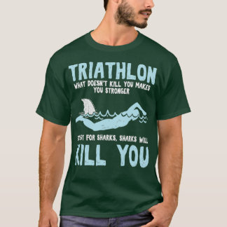 Camiseta Triatleta divertida Triathlon cita a nadador