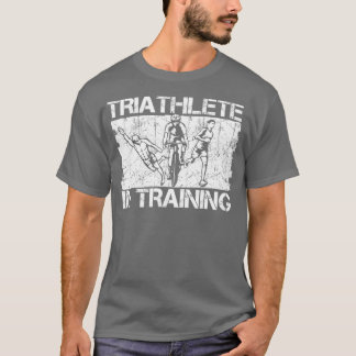 Camiseta Triatleta En Entrenamiento Ciclismo De Natación Tr