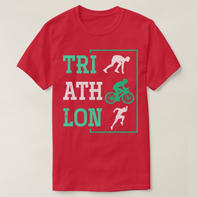 Camiseta Triatleta Natación Ciclista En Curso Triatlón (Diseño del anverso)