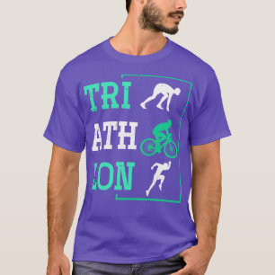 Camiseta Triatleta Natación Ciclista En Curso Triatlón
