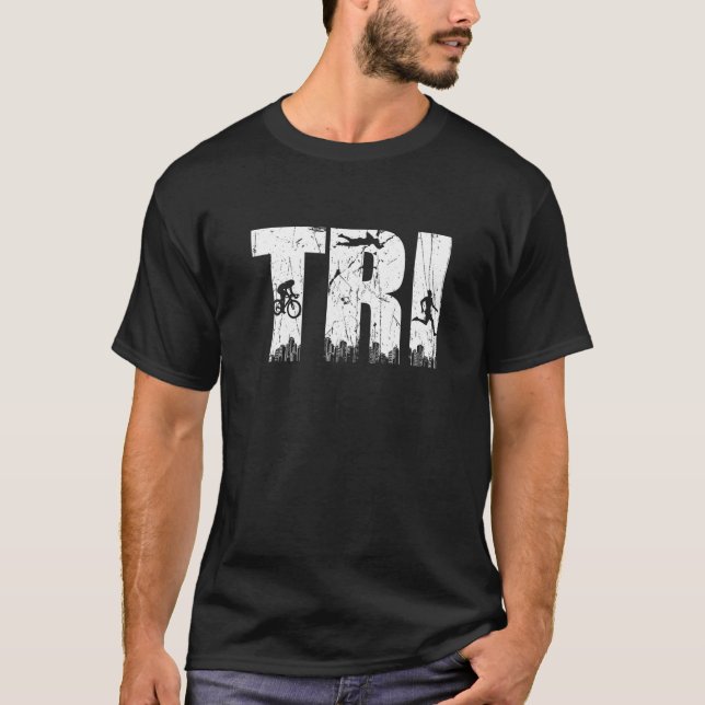 Camiseta Triatleta Triatleta Triatlón de ciclismo de carrer (Anverso)