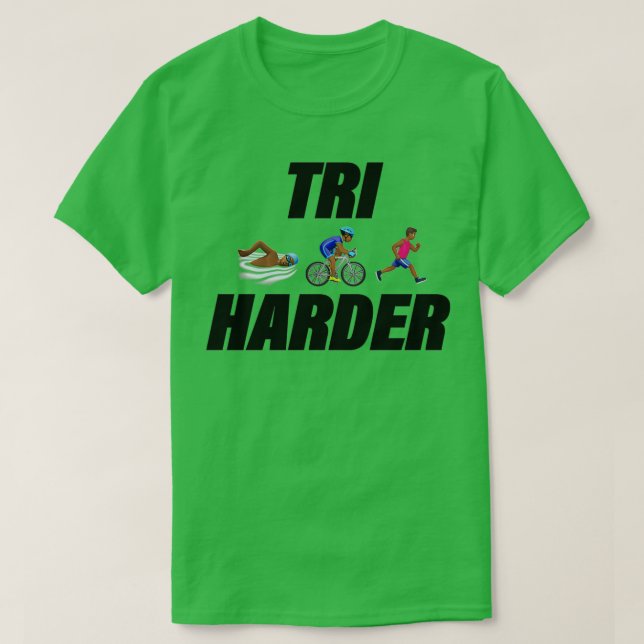 Camiseta Triatletas tres más duro 1 (Diseño del anverso)
