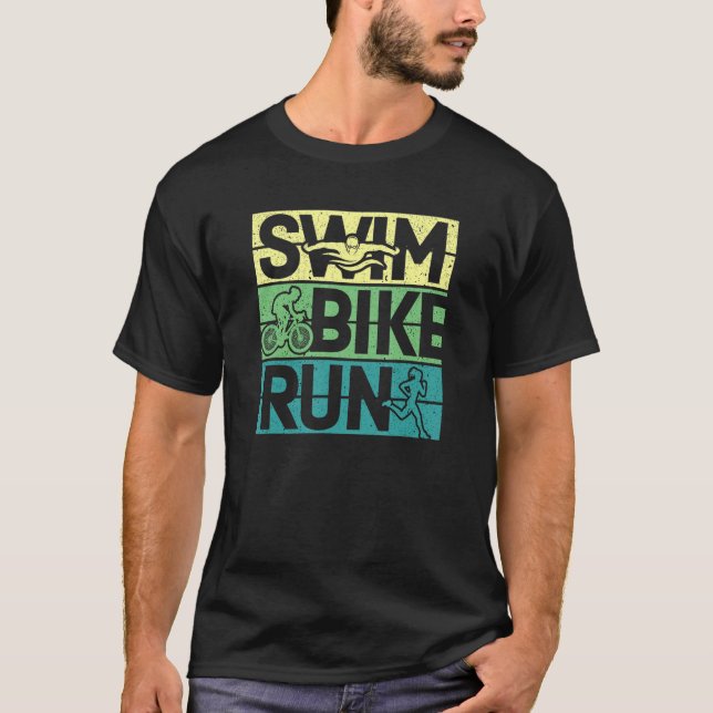 Camiseta Triatlón Bañar Bicicleta Correr Triatletas Spor En (Anverso)