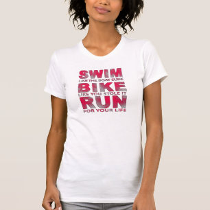 Camiseta Triatlón - Bañarse, Bicicleta, Correr, Triatleta